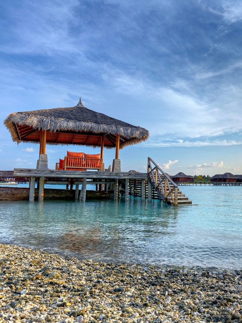 Обои Tropical Maldives Resort good Destination 480x640