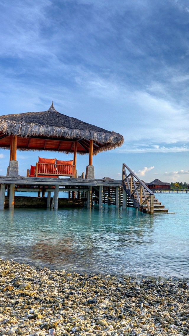 Tropical Maldives Resort good Destination wallpaper 640x1136