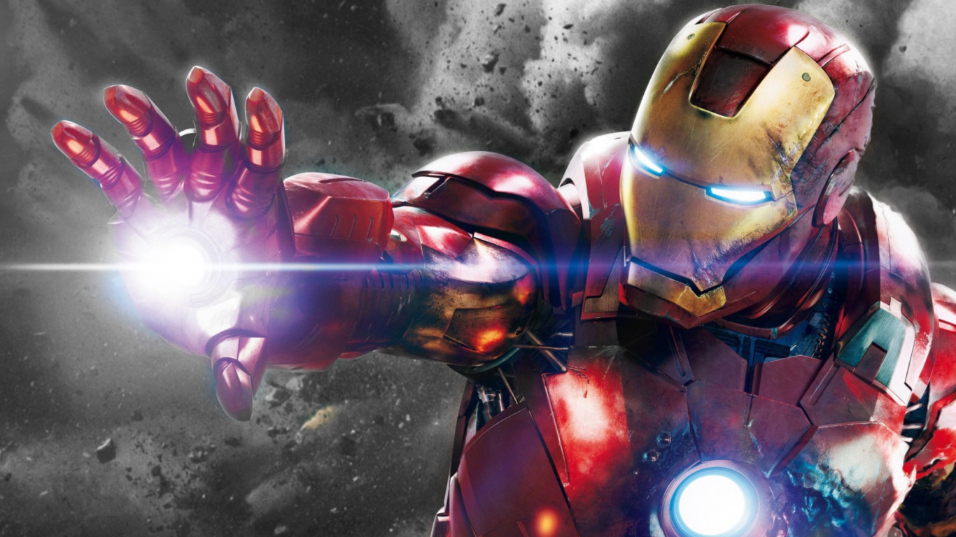 Sfondi Iron Man - The Avengers 2012 1366x768