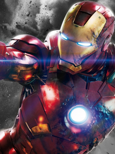 Das Iron Man - The Avengers 2012 Wallpaper 480x640