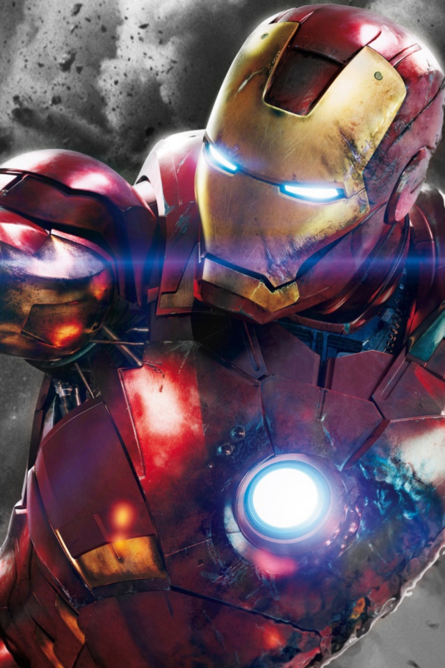 Iron Man - The Avengers 2012 wallpaper 640x960