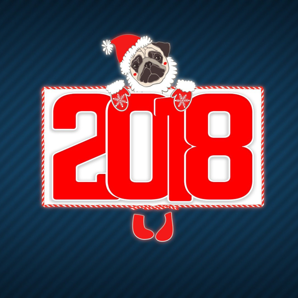 2018 New Year Chinese horoscope year of the Dog wallpaper 1024x1024
