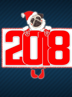 2018 New Year Chinese horoscope year of the Dog wallpaper 240x320