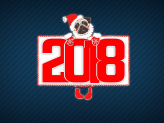 2018 New Year Chinese horoscope year of the Dog wallpaper 320x240
