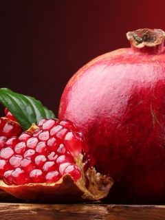 Ripe fruit pomegranate wallpaper 240x320