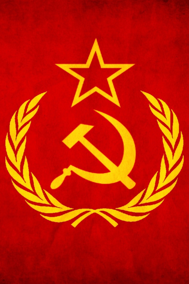 Das Soviet Union USSR Flag Wallpaper 640x960