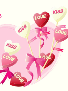 Sweets in the St. ValentinesDay wallpaper 240x320