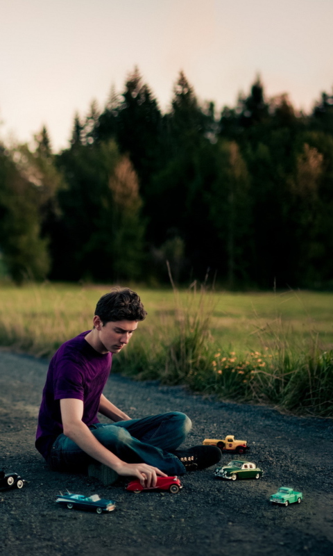 Playing Toy Cars wallpaper 480x800