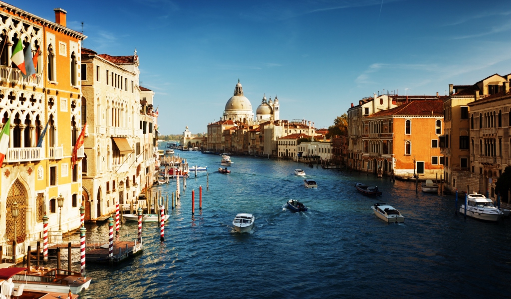 Das Venice, Italy, The Grand Canal Wallpaper 1024x600