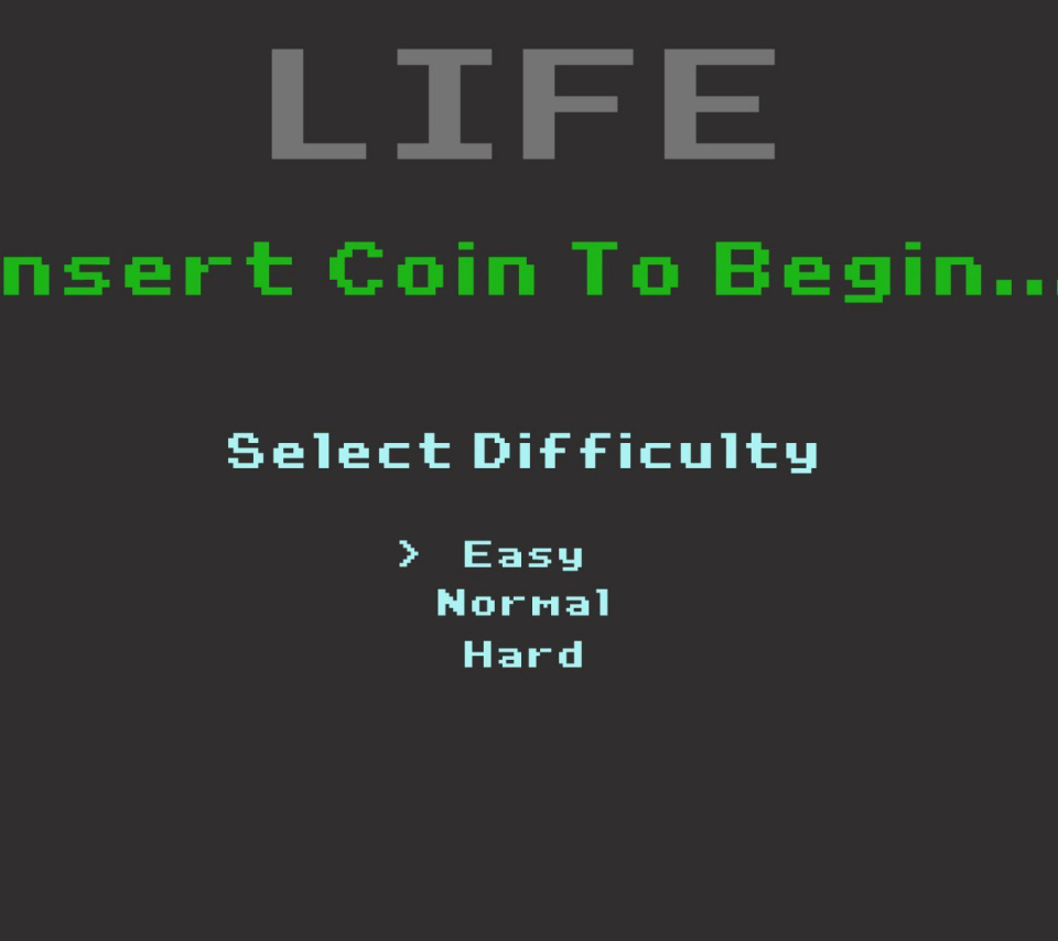 Das Insert Coin to Begin Wallpaper 960x854