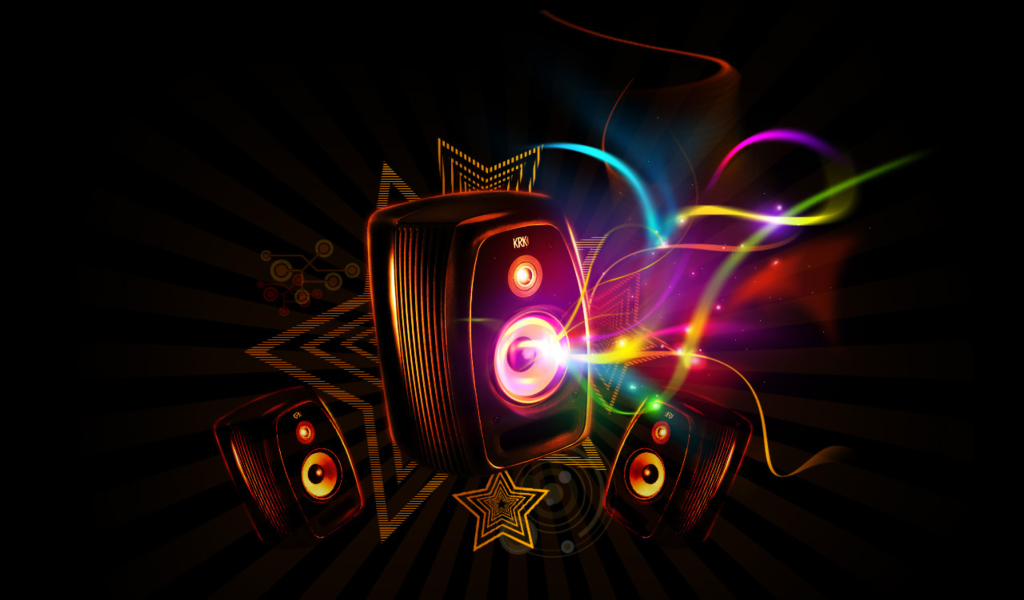 Fondo de pantalla Dark Speakers 1024x600