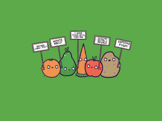 Vegetable Protest wallpaper 320x240