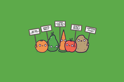 Das Vegetable Protest Wallpaper 480x320