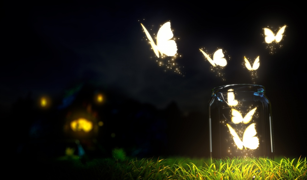 Screenshot №1 pro téma Light Butterflies 1024x600