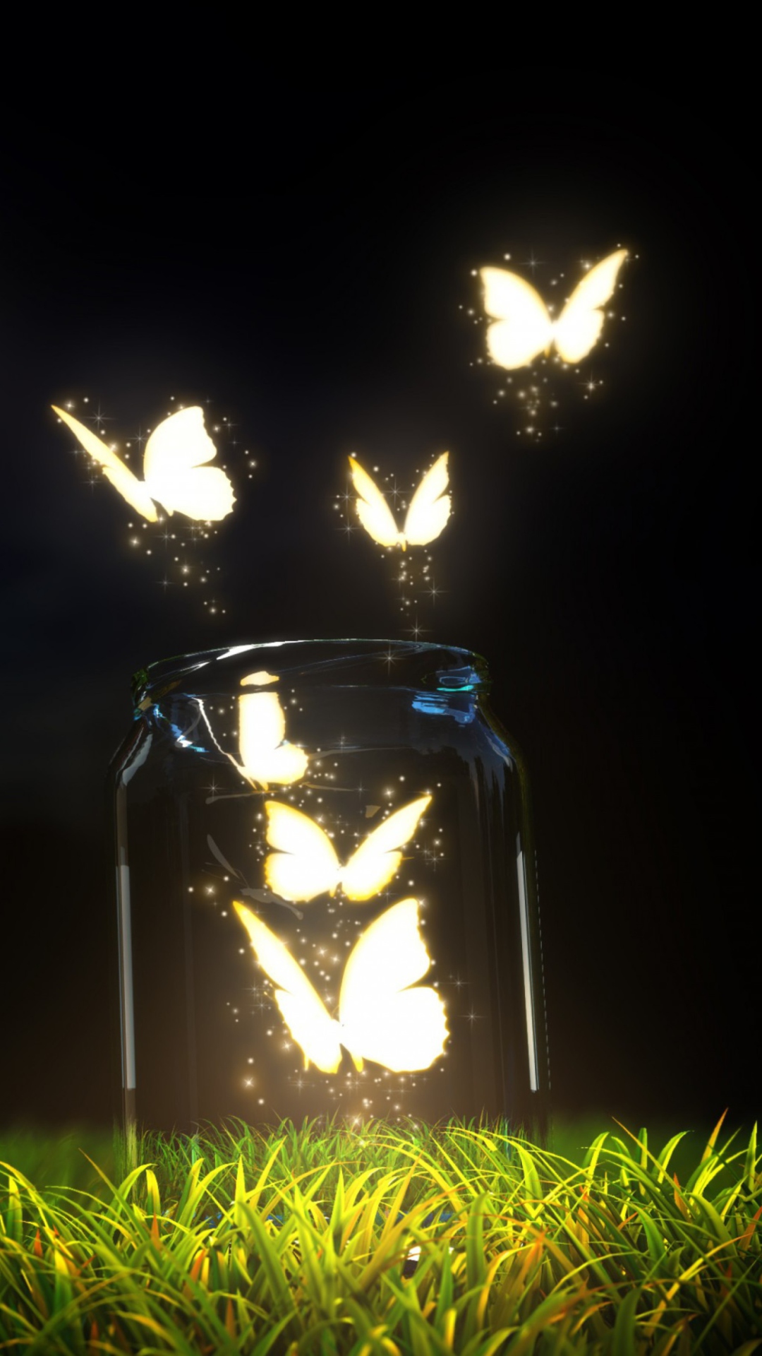 Das Light Butterflies Wallpaper 1080x1920