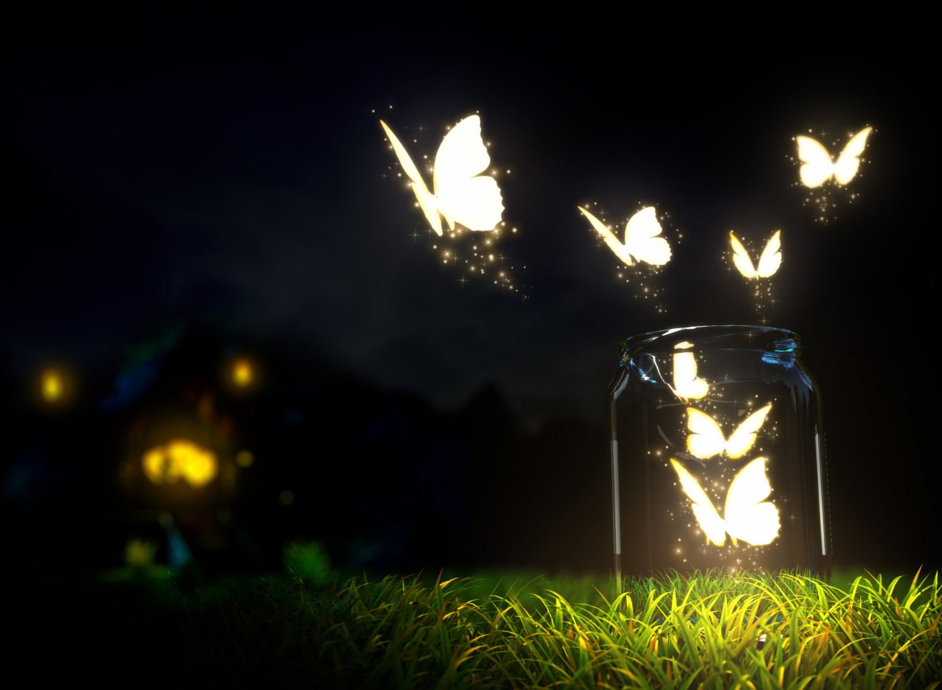 Fondo de pantalla Light Butterflies 1920x1408