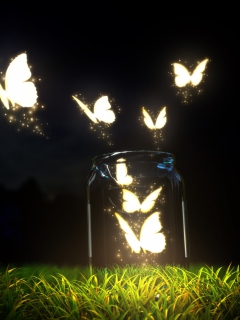 Light Butterflies wallpaper 240x320