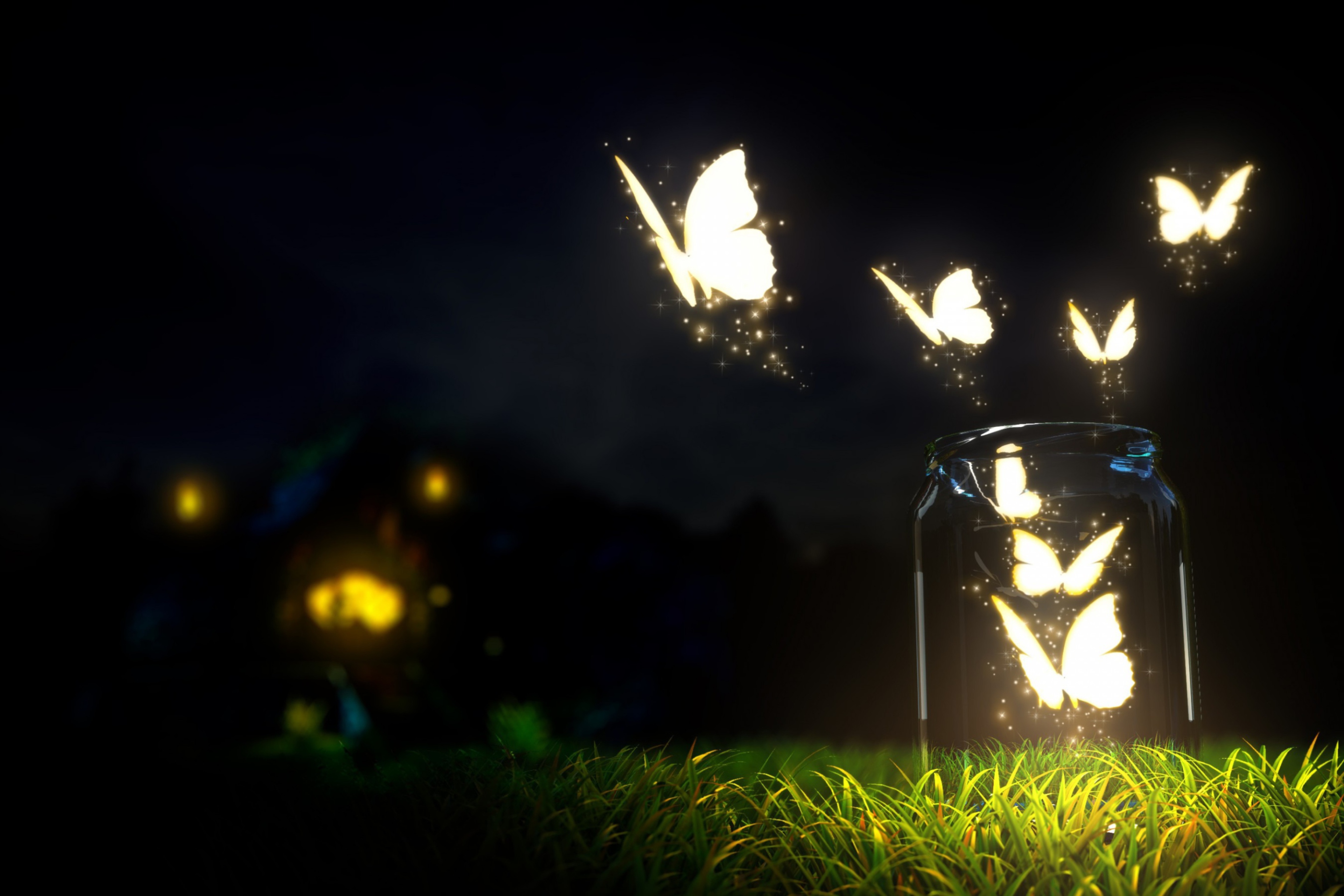 Das Light Butterflies Wallpaper 2880x1920