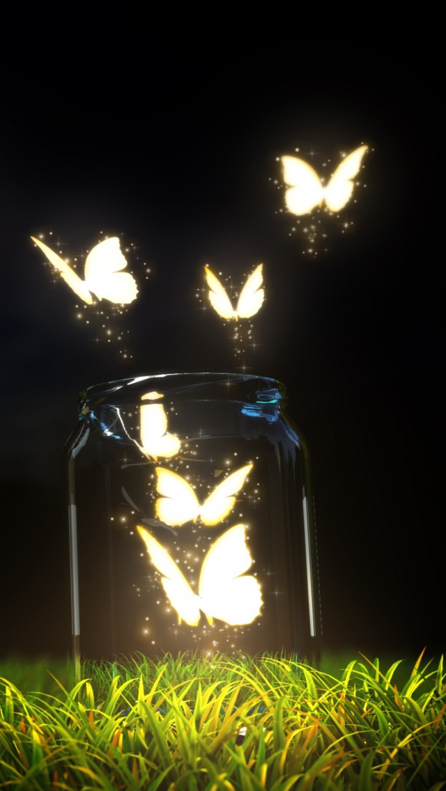 Das Light Butterflies Wallpaper 640x1136