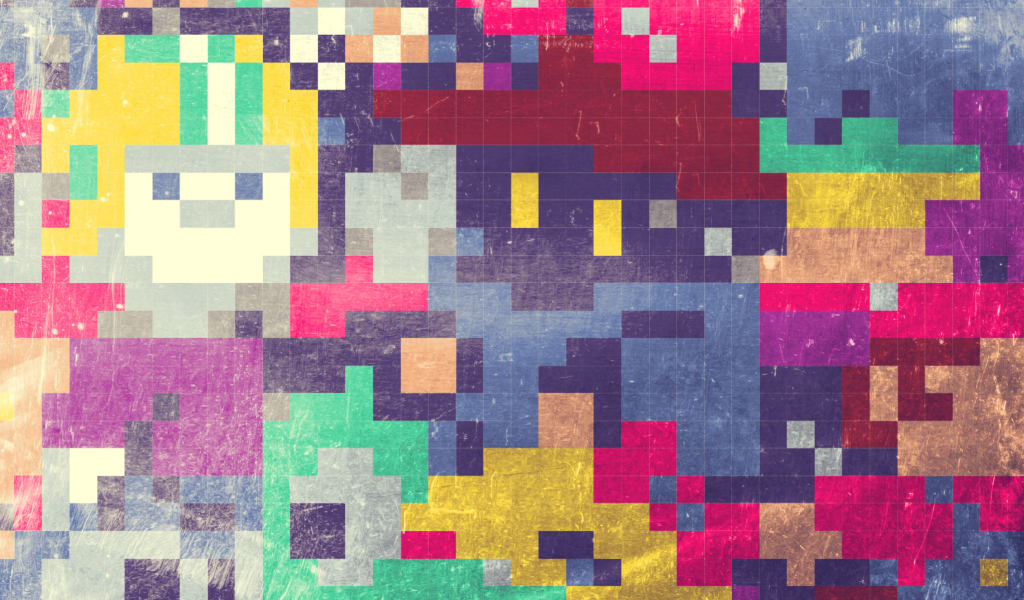 Das Colorful Mosaic Abstraction Wallpaper 1024x600