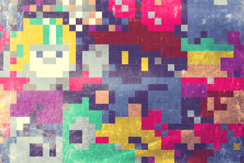 Fondo de pantalla Colorful Mosaic Abstraction 480x320