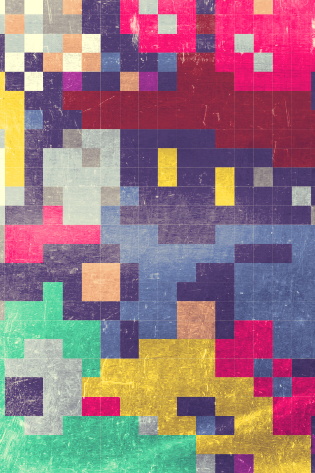 Das Colorful Mosaic Abstraction Wallpaper 640x960