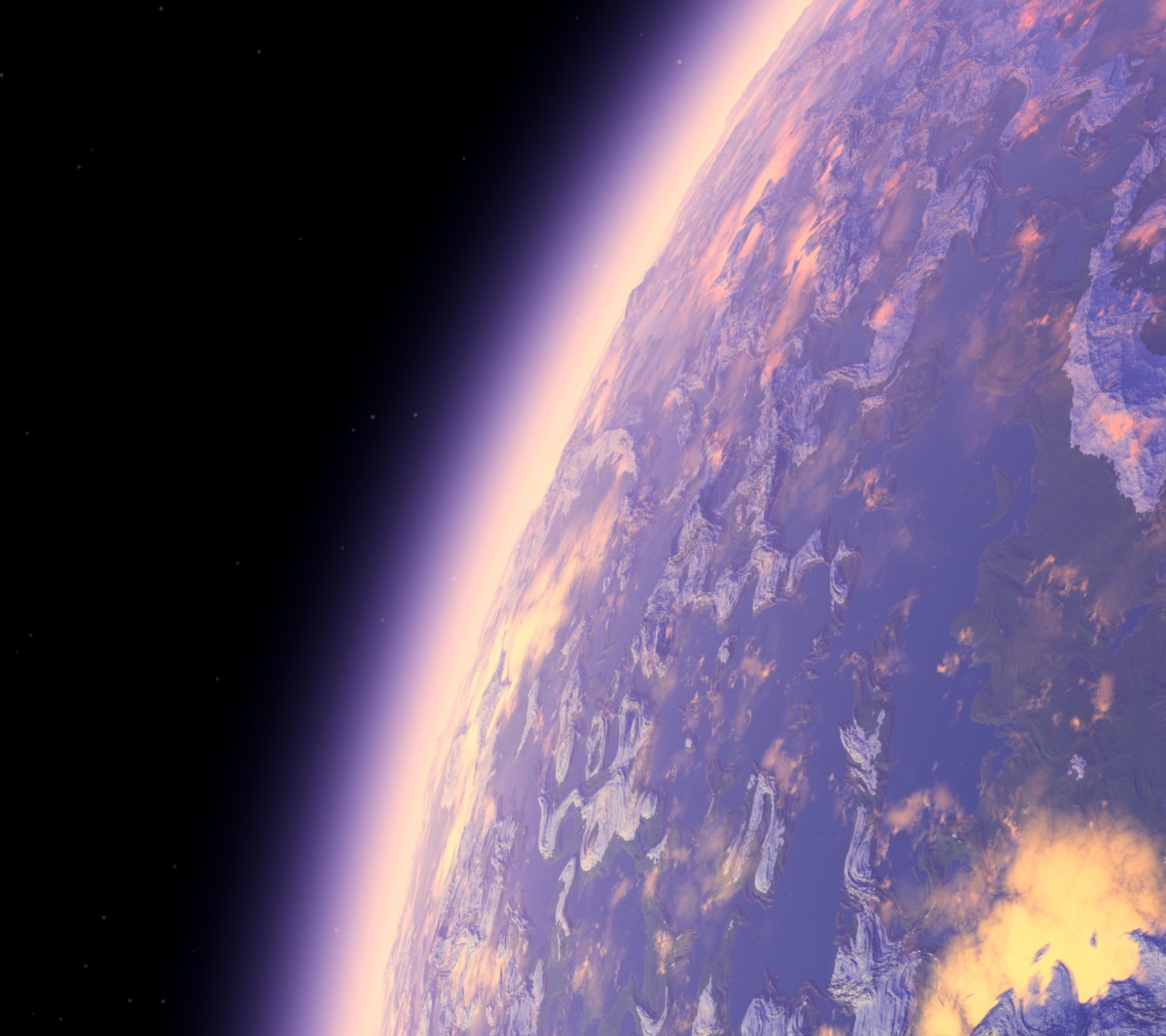 Sfondi Purple Planet 1440x1280