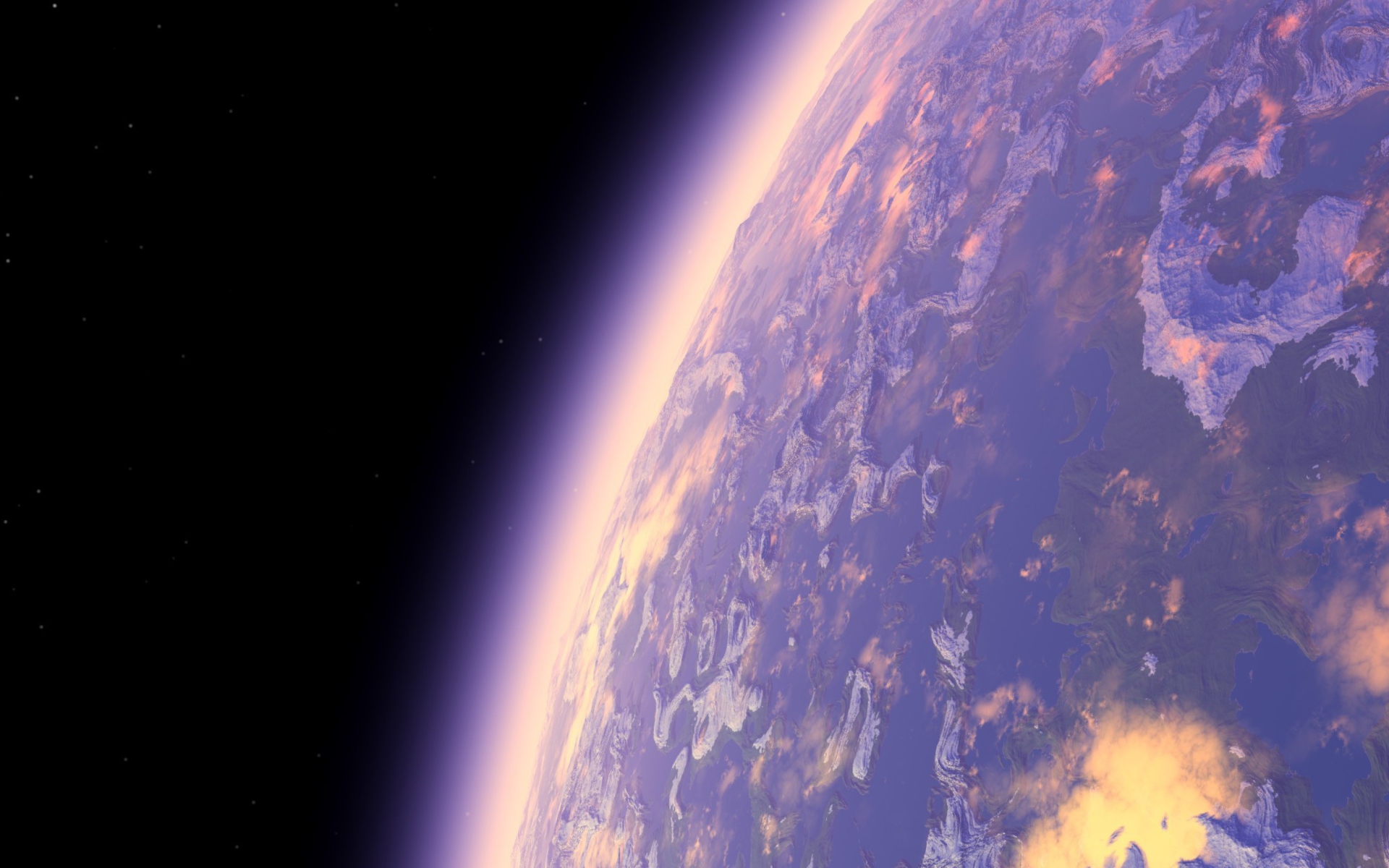 Purple Planet wallpaper 1920x1200