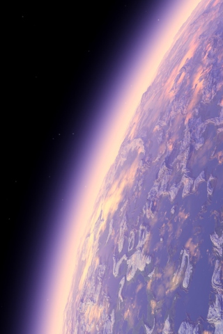 Fondo de pantalla Purple Planet 320x480