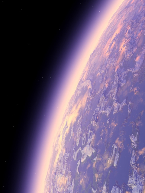 Sfondi Purple Planet 480x640