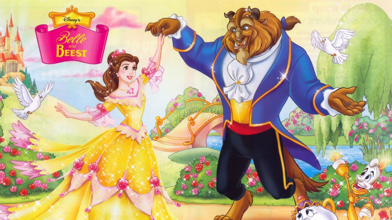Обои Princess Belle Disney 1600x900