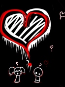 Das Emo Hearts Wallpaper 132x176