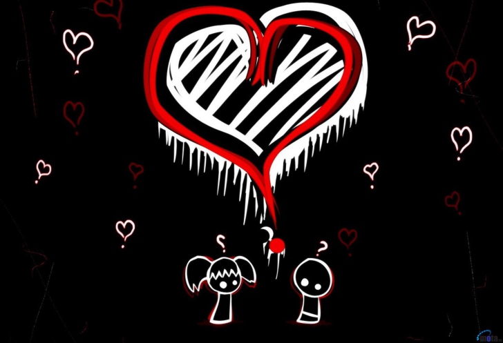 Das Emo Hearts Wallpaper