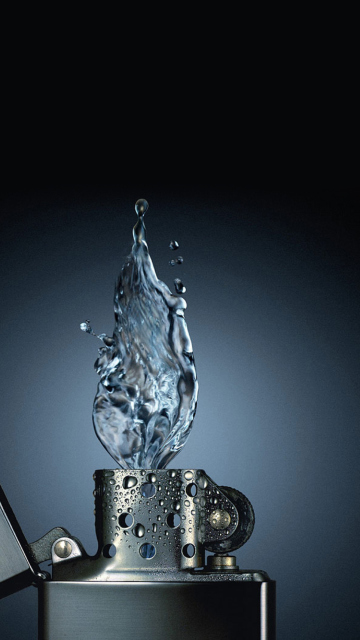 Zippo Water Fire wallpaper 360x640